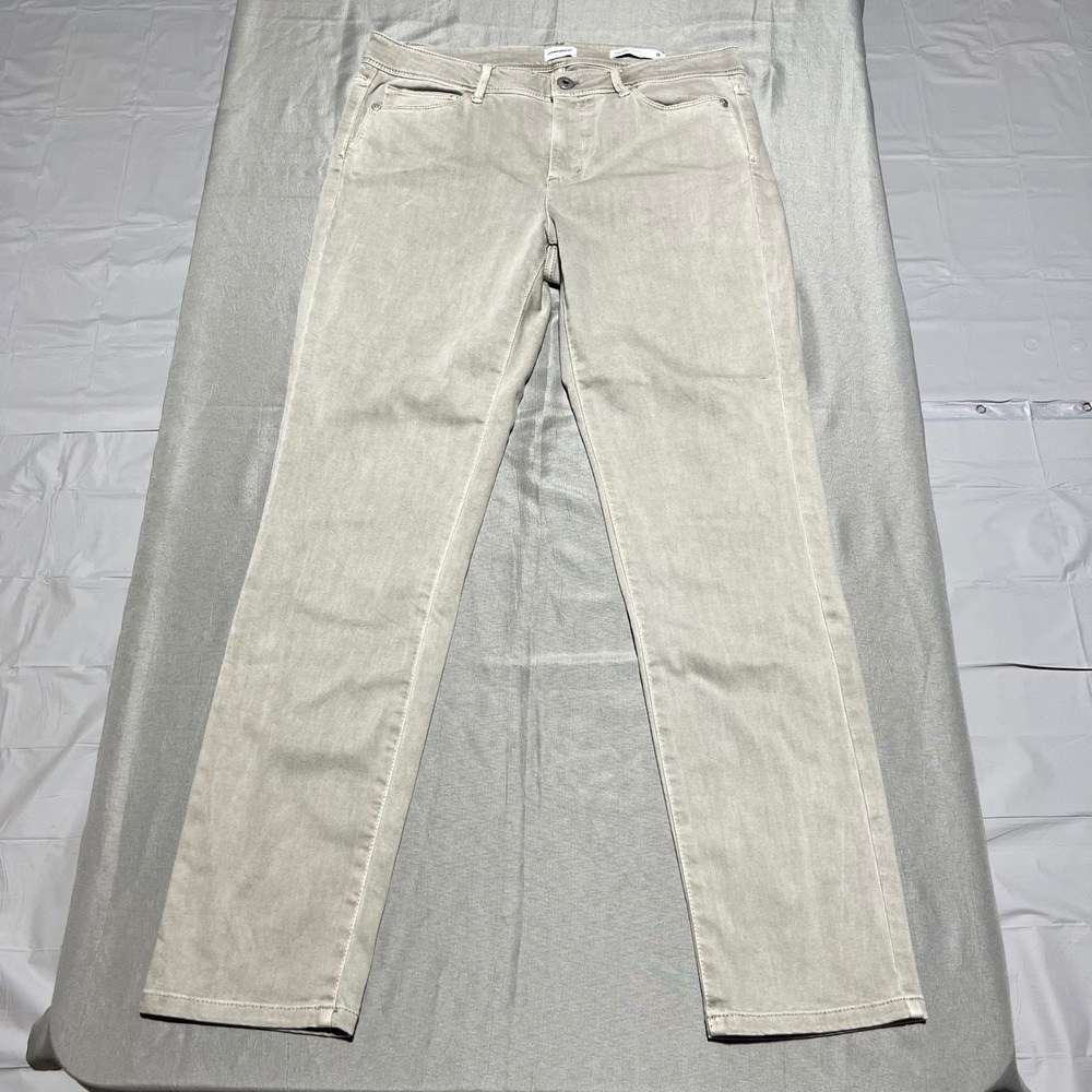 J.Jill Denim Authentic Fit Slim Ankle Pants Taupe Grey Womens 8 WPT128091